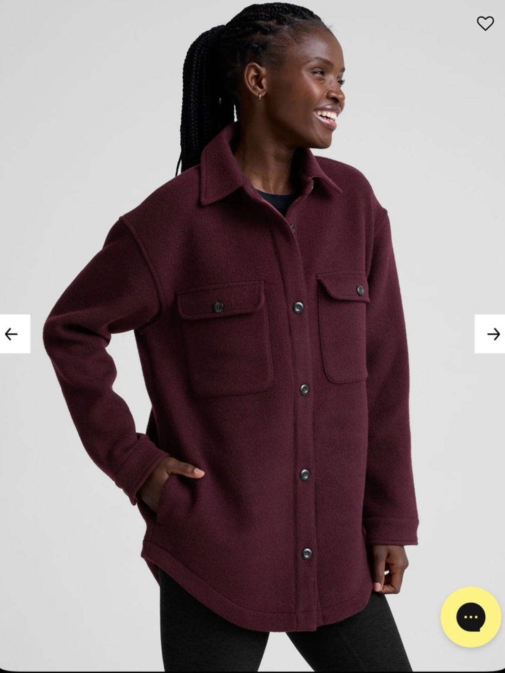 Beyond Yoga, Insulated Wool Shirt Jacket, NWT!